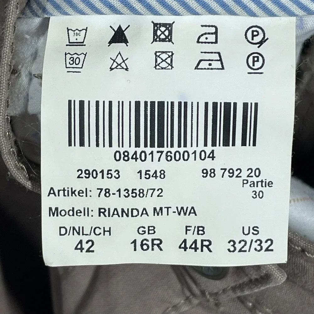 Brax Feel Good Rianda MT-WA Taupe Brown Cotton Bermuda Shorts Mens 32/32